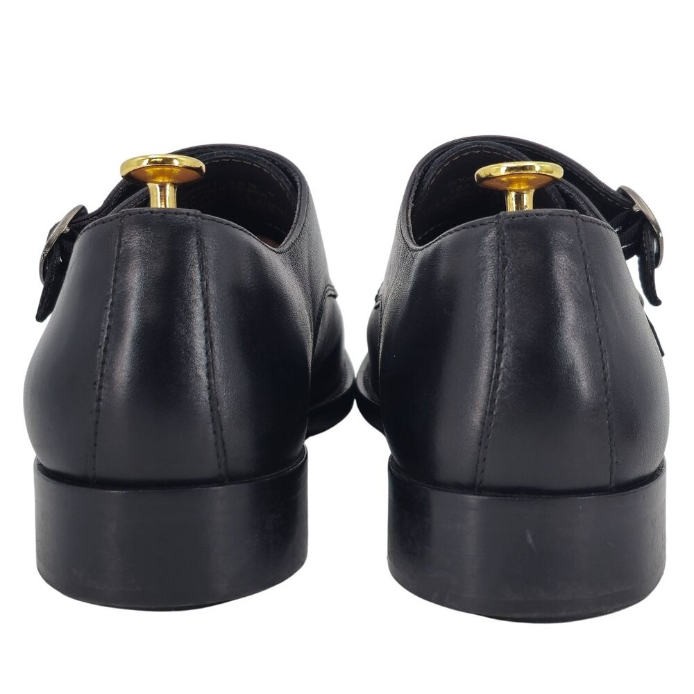 To Boot New York Adam Derrick Italy Men's 10.5 Black Leather Monk Strap Loafers - Picture 6 of 10